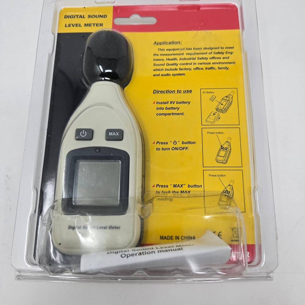 Digital‎ Sound Level Meter Decibel Noise Tester 30-130dBA LCD Backlight Handheld